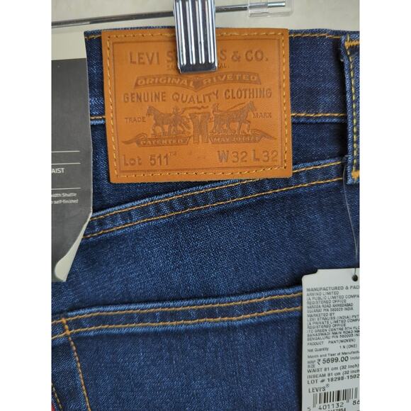 Levi’s Premium 511 Capri Jeans | Women’s 32 | Blue Slim Fit | NWT - Picture 7 of 10